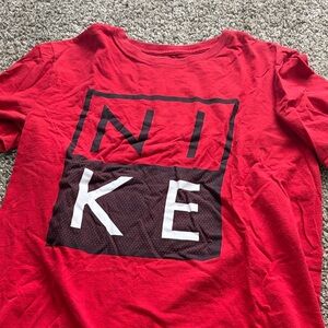 Nike Kids Red and Black Logo T-Shirt